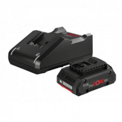 Bosch Professional ProCORE18V 4.0Ah + GAL 18V-40 - Starter Set 1 Batteria 18V, 4,0 Ah con Caricabatteria