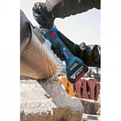 Bosch GWS 18V-7 - Smerigliatrice Angolare Brushless 18V, 2x4,0Ah, Ø 125 mm, 6 Accessori, Caricabatteria, L-Boxx