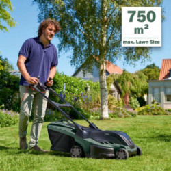 Bosch UniversalRotak 750 - Rasaerba ProSilence, 1700W, Ø Taglio 46 cm, Lunghezza Lama 44 cm, Altezza Taglio 20-80mm, Cesto 50