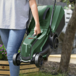 Bosch Easy Mower 18V-32-200 - Rasaerba 18V, 4,0 Ah, Lunghezza Lama 32cm, Cesto 31 Lt. Aree Fino a 200mq con Caricabatteria