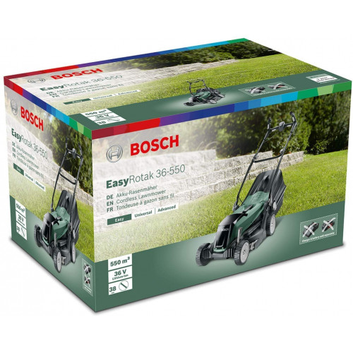 Bosch EasyRotak 36-550 - Rasaerba 36V, 4,0 Ah,...