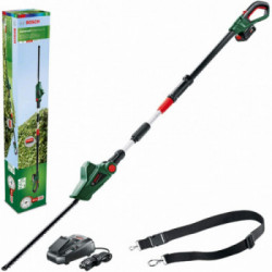 Bosch UniversalHedgePole 18 - Tagliasiepi Telescopico, 18V,2,5Ah, Lunghezza Lama 43 cm, Spessore Taglio 16mm, Batt. e Caricabatt