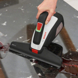 Bosch GlassVAC Solo Plus - Aspiragocce 3,6V, 1 Testina 266mm, Spruzzatore 1 Panno Microfibra, Cavo USB