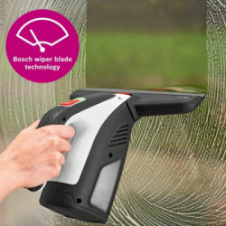 Bosch GlassVAC Solo Plus - Aspiragocce 3,6V, 1 Testina 266mm, Spruzzatore 1 Panno Microfibra, Cavo USB