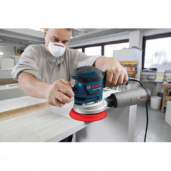Bosch GEX 40-150 - Levigatrice Rotorbitale 400W, Ø Platorello 150 mm, 12.000 giri/min, con Microfilter