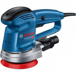 Bosch GEX 34-125 - Levigatrice Rotorbitale 340W, Ø Platorello 125 mm, 1 Foglio Abrasivo Forato con Microfilter