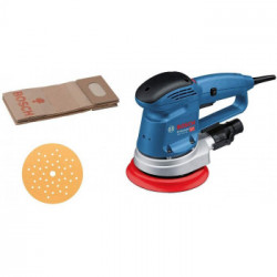 Bosch GEX 34-150 - Levigatrice Rotorbitale 340W, Ø Platorello 150 mm, 1 Foglio Abrasivo Forato con Microfilter