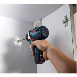 Bosch GDR 12V-105 - Avvitatore a Massa Battente 12V, 105Nm, 2x2,0 Ah, Caricabatterie e L-Boxx
