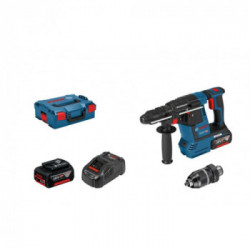 Bosch Professional GBH 18V-26 F - Martello Perforatore SDS-Plus 18V, 2x6,0 Ah, 2,6 J, 4 Accessori, Caricabatteria, L-Boxx
