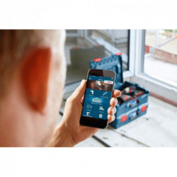 Bosch GSR 18 V-110 C - Trapano Avvitatore con Percussione 18V, 47-110Nm, L-Boxx, Moulo Bluetooth, Senza Batteria e Caricabatt.