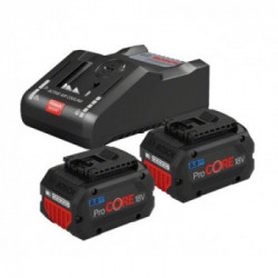 Bosch GBA 18V 8,0Ah + GAL 1880 CV - Starter Set 2 Batterie 18V, 8,0 Ah con Caricabatteria 18V 8,0 Ah