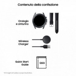 Samsung Galaxy Watch3 Smartwatch Bluetooth, cassa 41mm acciaio, cinturino pelle, Saturimetro, Rilevamento cadute, Monitoraggio