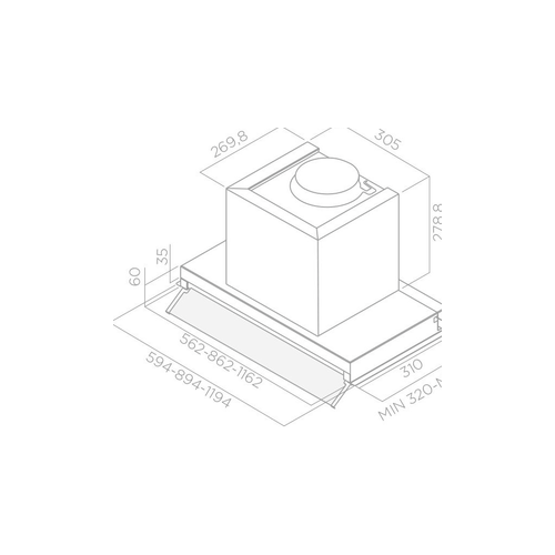 Elica BOXIN LX/BL MAT/A/60 - Cappa Aspirante ad...
