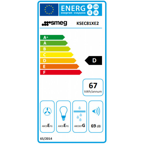 Smeg KSEC81XE2 - Cappa Aspirante da Incasso,...