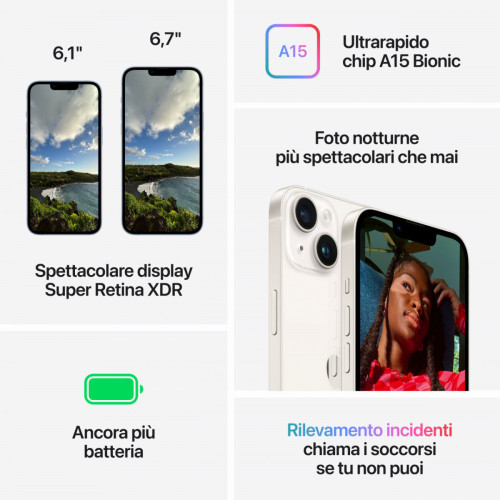 Apple iPhone 14 Smartphone 128GB Blu...