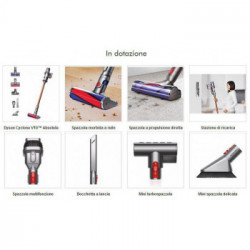 Dyson Cyclone V10 Absolute - Scopa Elettrica Ricaricabile, 0,76 Lt, Fino a 60 Minuti, 2 Spazzole e 4 Accessori inclusi
