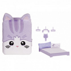 Na! Na! Na! Surprise 3-in-1 Backpack Bedroom Series 3 Playset- Lavender Kitty