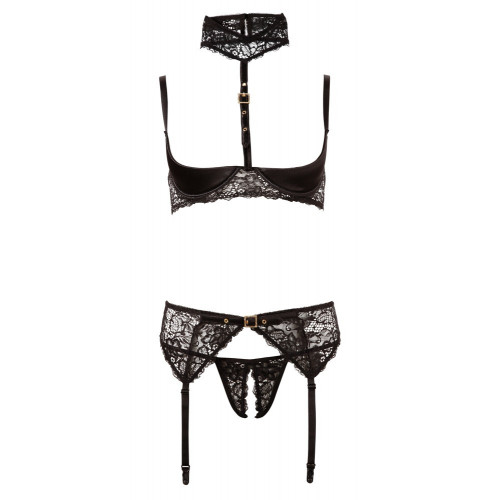 Abierta Fina Shelf Bra Set - Completino Intimo...