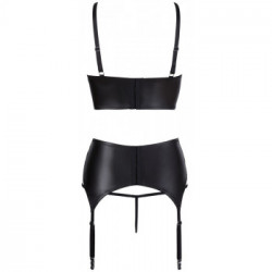 Abierta Fina Shelf Bra Suspender Set 85C/L - Reggiseno Suspender Set