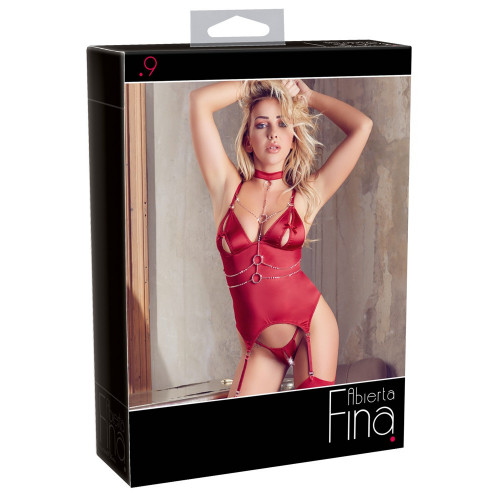 Abierta Fina Basque Red XL - Corsetto Basque