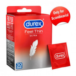 Durex Feel Ultra Thin - Preservativi Ultra Sottili, Confezione da 30