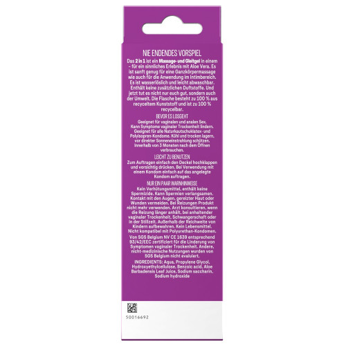 Durex Play Massage 2in1 - Gel Lubrificante, 200 ml
