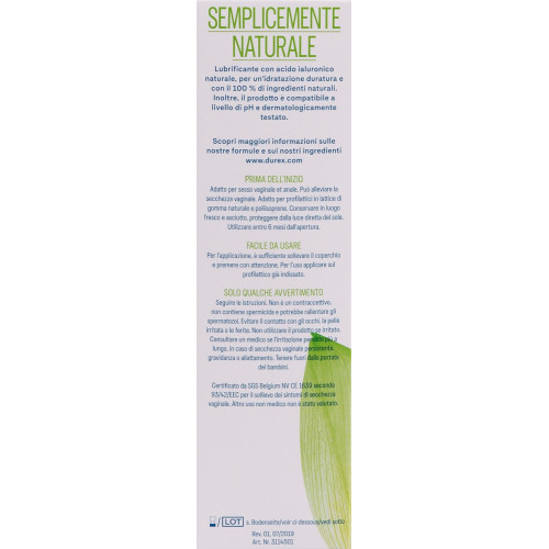 Durex Naturals Lubricant - Gel Lubrificante...