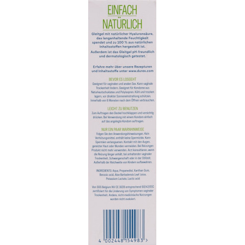 Durex Naturals Lubricant - Gel Lubrificante...