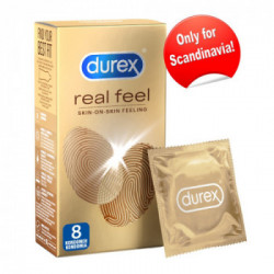 Durex RealFeel - Preservativi Antiallergici al Lattice, Confezione da 8