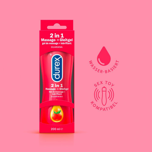 Durex Massage 2in1 - Gel Lubrificante, Guarana,...