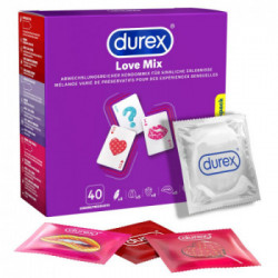 Durex Love Mix - Preservativi 5 Varietà, Confezione da 40