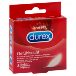 Durex Contatto Gefühlsecht Classic - Preservativi Confezione da 3