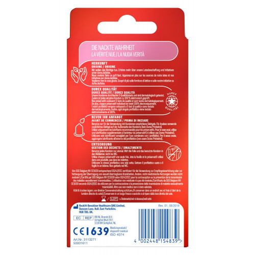 Durex Contatto Gefühlsecht Classic -...