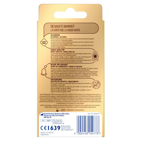 Durex Natural Feeling - Preservativi Confezione...