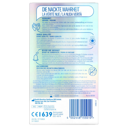 Durex Invisible - Preservativi Ultrasottili,...