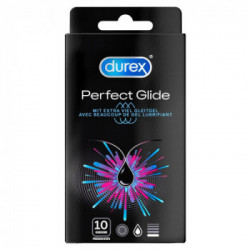 Durex Perfect Glide - Preservativi Extra Sicuri, Xtra Lubrificati, Confezione da 10