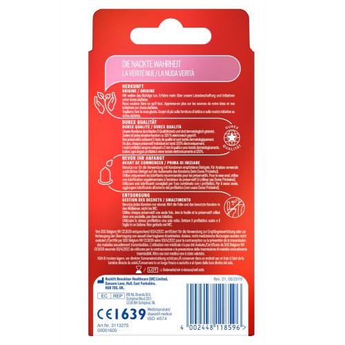 Durex Contatto Gefühlsecht Slim Fit -...