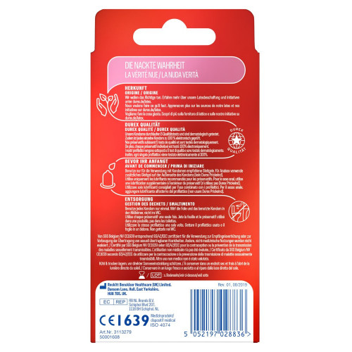 Durex Gefühlsecht Contatto - Preservativi Extra...