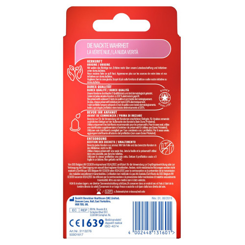 Durex Contatto Gefühlsecht XXL - Preservativi...