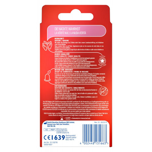 Durex Contatto Gefühlsecht Ultra - Preservativi...