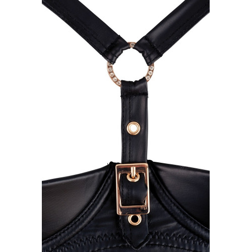 Abierta Fina Lingerie Dress - Vestitino Nero...