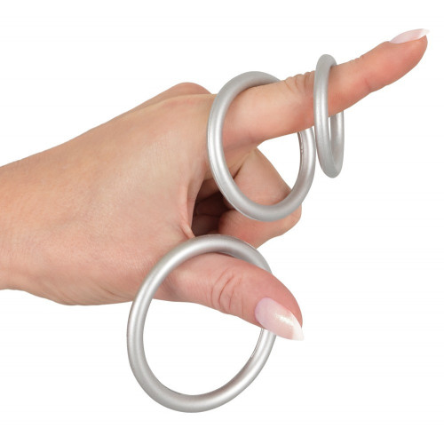 You2Toys Metallic Silicone Cock ring se -...