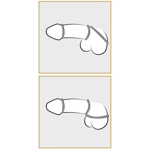You2Toys Metallic Silicone Cock ring se -...