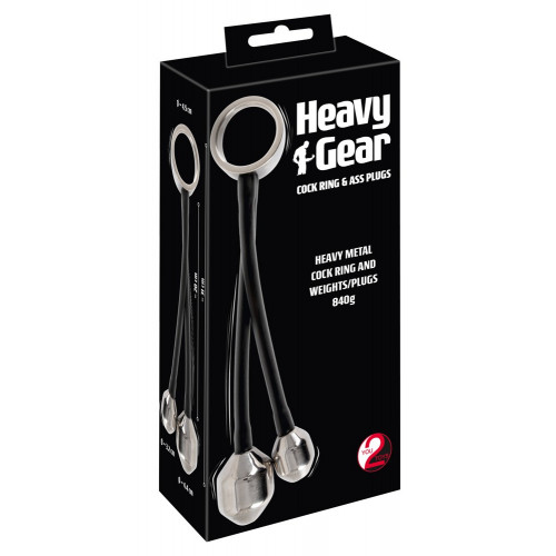 You2Toys Heavy gear cock ring&ass plugs -...