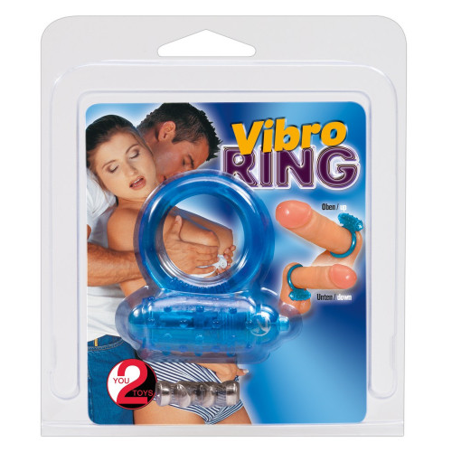 You2Toys Vibrating cockring blue - Anello per...