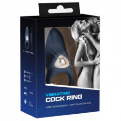 Blue Line Vibrating Cock Ring rechargeab - Anello per il Pene