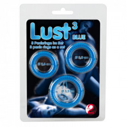 You2Toys Lust 3 Cock Rings blue - Anello per il Pene