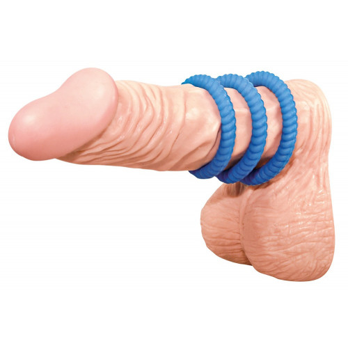 You2Toys Lust 3 Cock Rings blue - Anello per il...