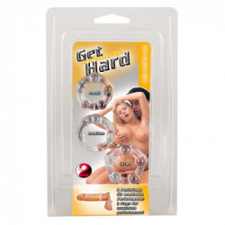 You2Toys Cock Rings Set "Get Hard" clea - Anello per il Pene