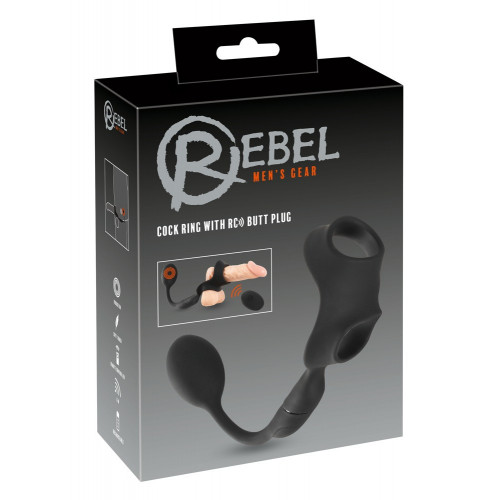 Rebel Cock ring with RC butt p - Anello per il...